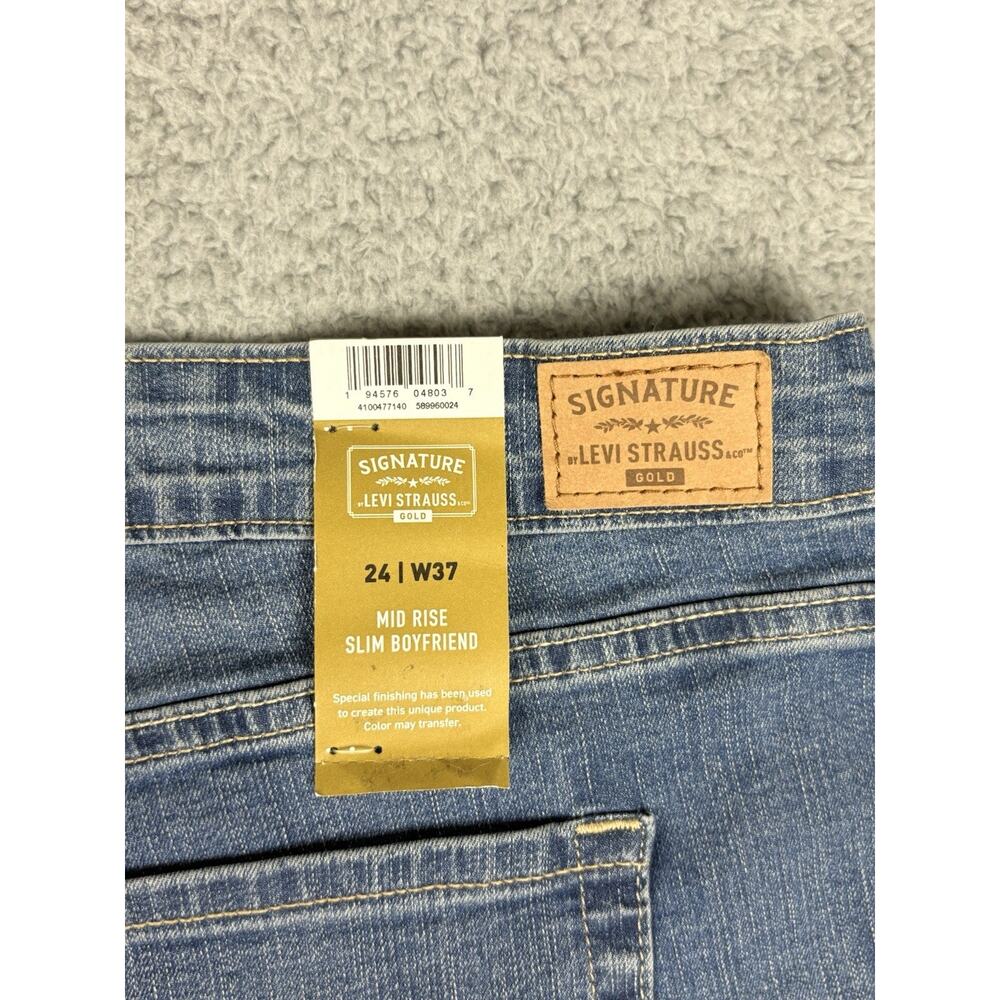 Levi Strauss Jeans Womens 24/w37 43x25 Blue Distressed Casual Cowgirl City - Picture 3 of 11